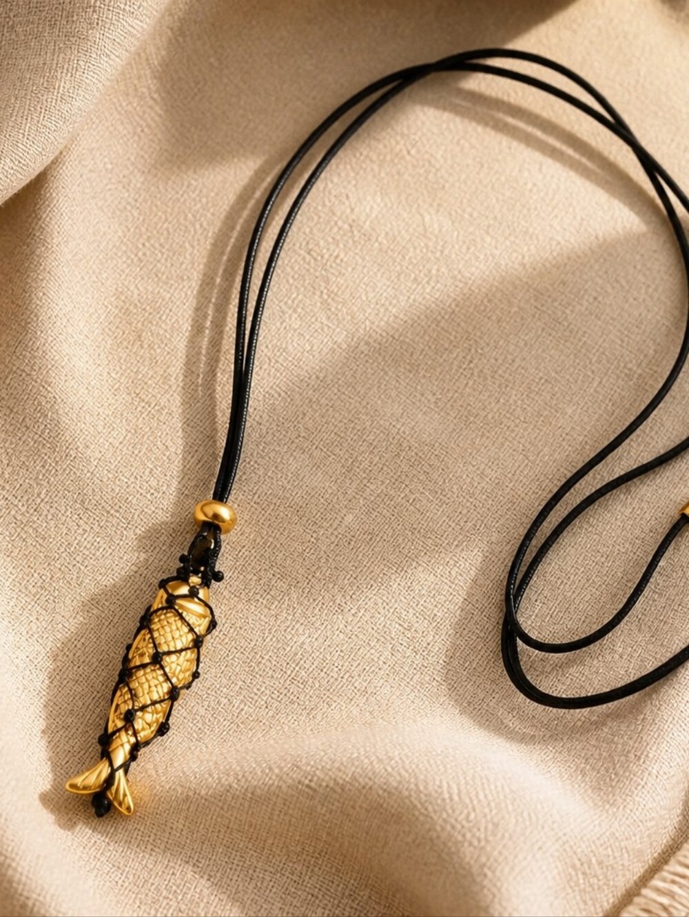 Mayamar Gold Fishbone Net Adjustable Necklace & Gift Bag - Picture 2 of 5